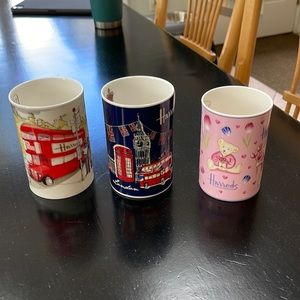 Harrod’s 3 mugs Fine Bone China MADE IN ENGLAND